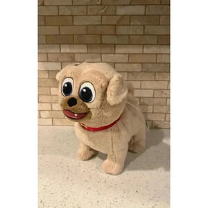 ANIMATED DISNEY PUPPY DOG PALS WALKING TALKING‎ RACING ROLLY PLUSH  b31